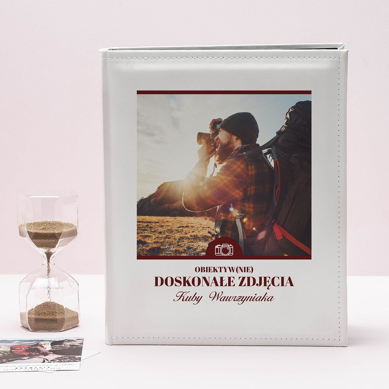 Album ze zdjęciem na okładce na prezent dla fotografa album na zdjęcia gadżet dla fotografa personalizowany album