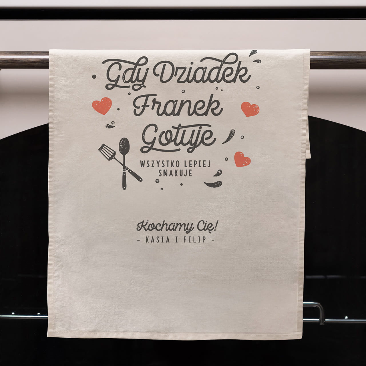 Personalizowany ręczniczek kuchenny - upominek dla dziadka ręcznik kuchenny upominek na dzień dziadka