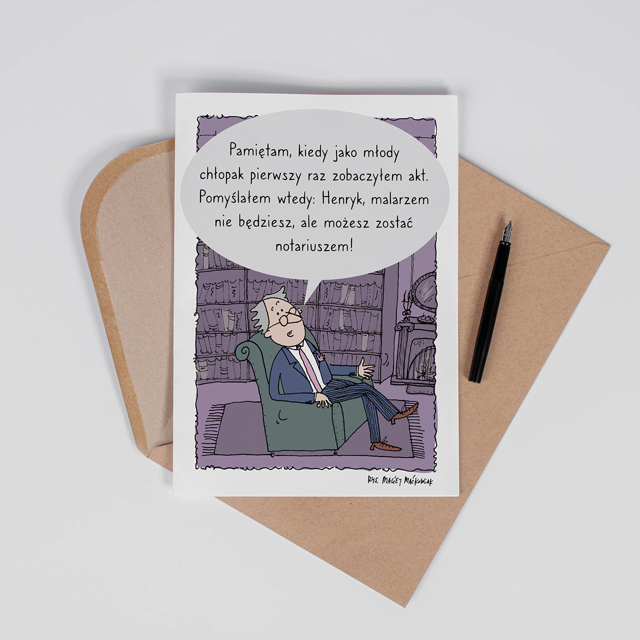 Kartka A4 na prezent dla notariusza