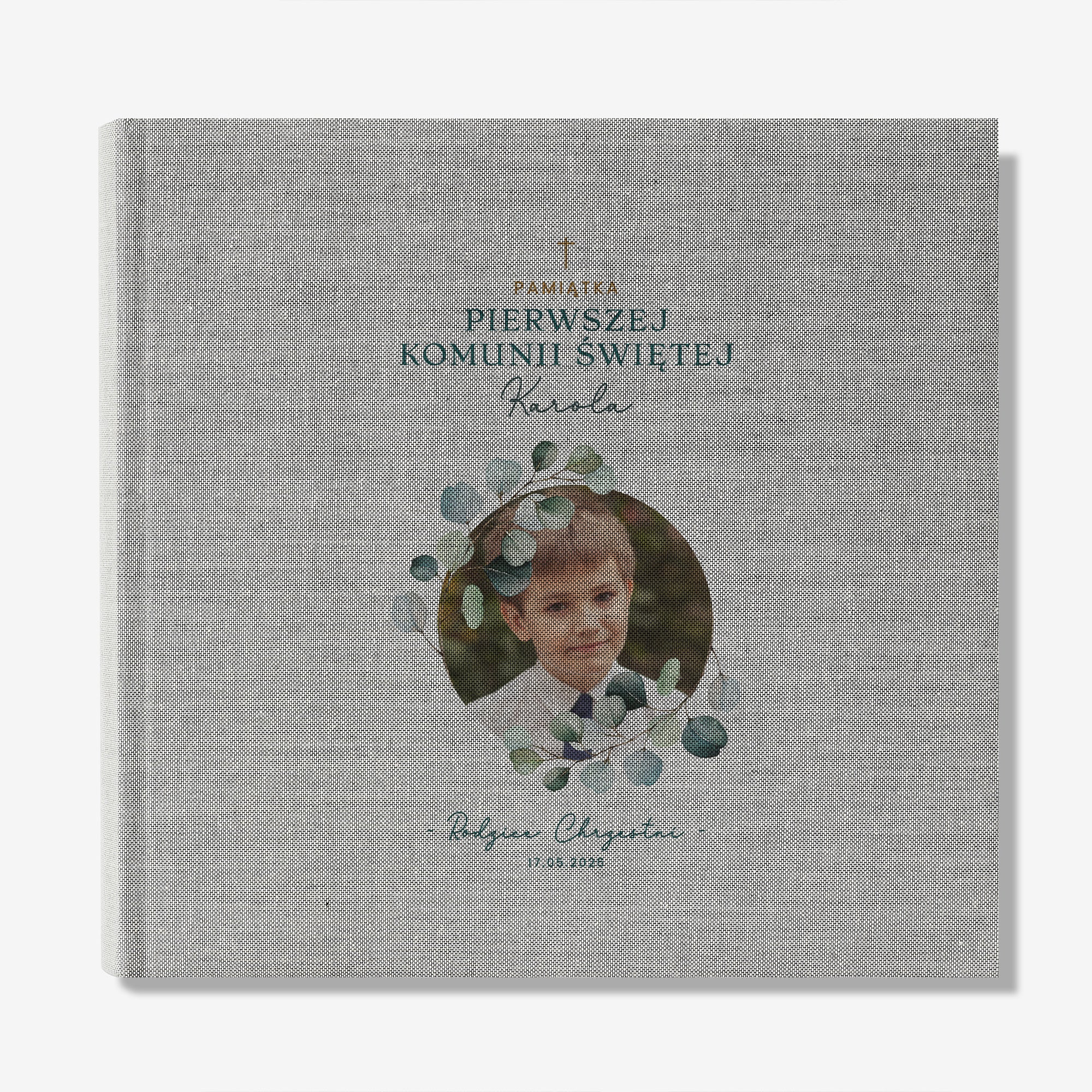 Personalizowany album na pamiątkę Pierwszej Komunii Świętej album na zdjęcia komunia prezent dla chłopca