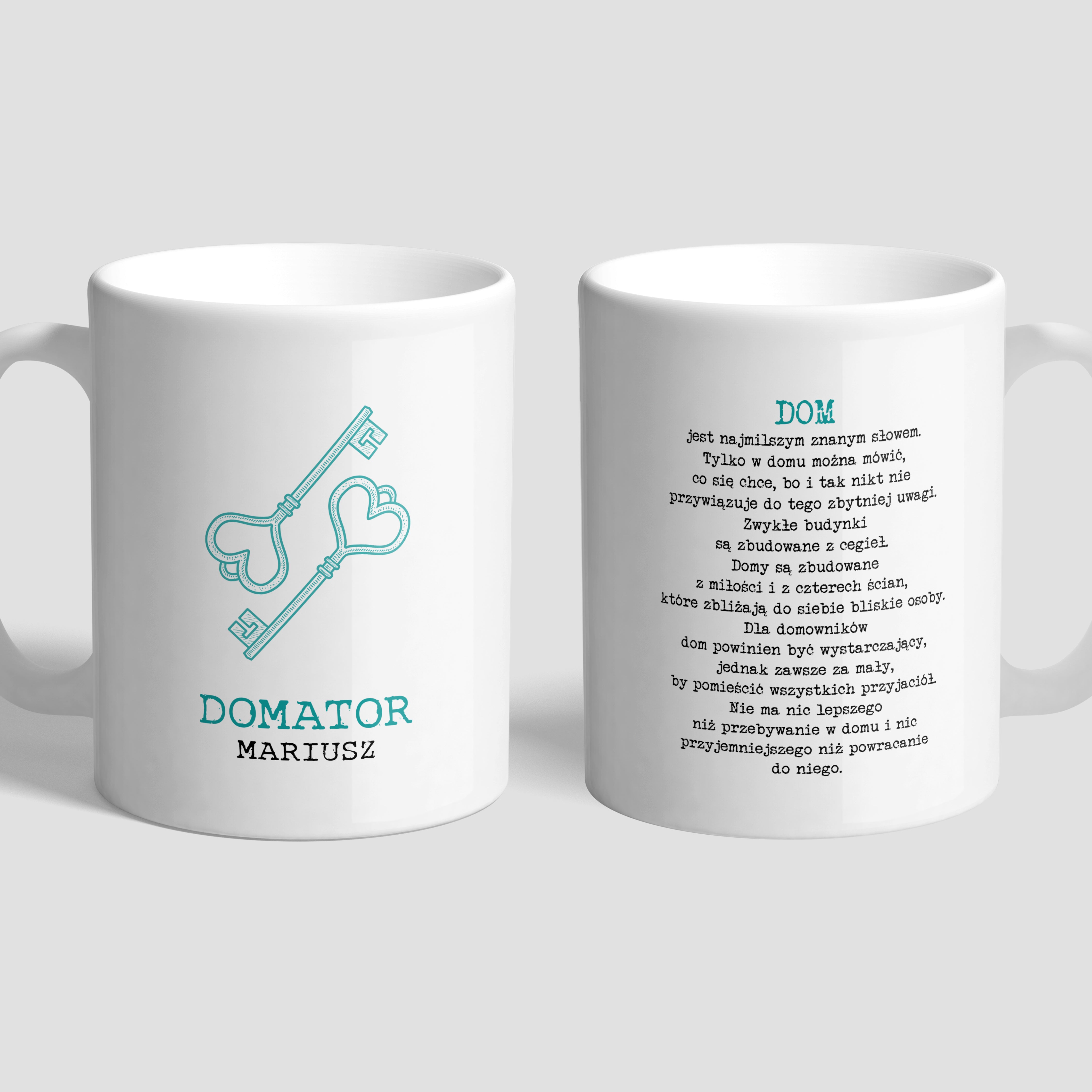 Imienny kubek - upominek dla domatora kubek z nadrukiem personalizowany kubek kubek imienny prezent dla domatora