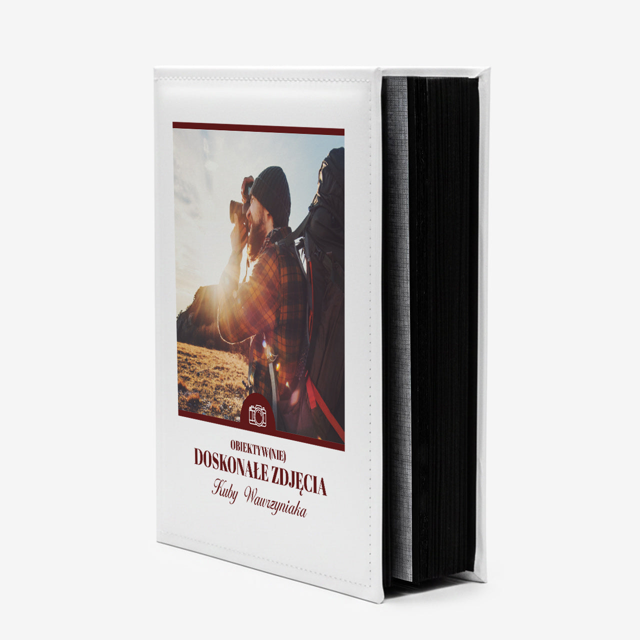 Album ze zdjęciem na okładce na prezent dla fotografa album na zdjęcia gadżet dla fotografa personalizowany album