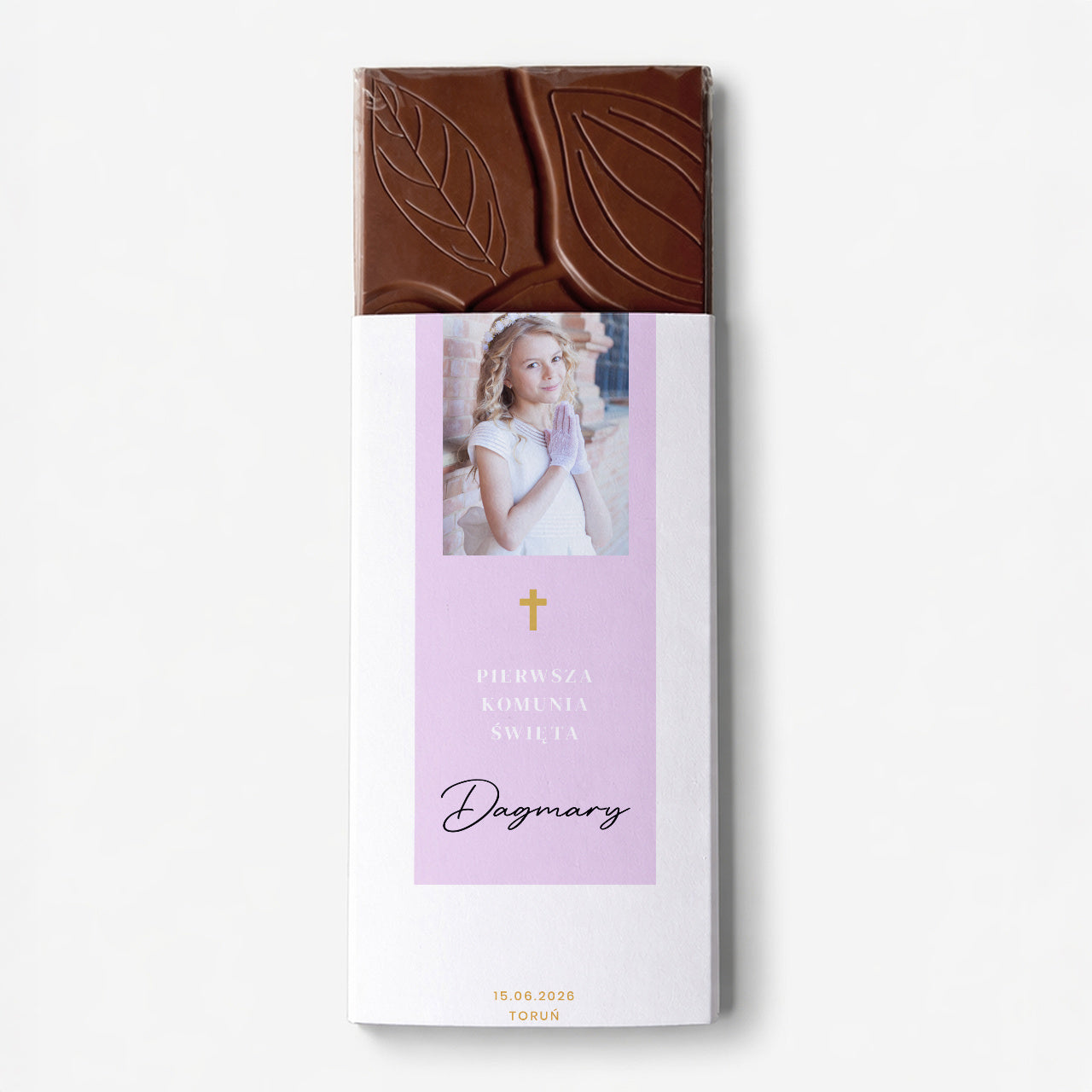 Personalizowana czekolada dla dziewczynki na komunię czekolada na komunię prezent na Komunię dla dziewczynki 