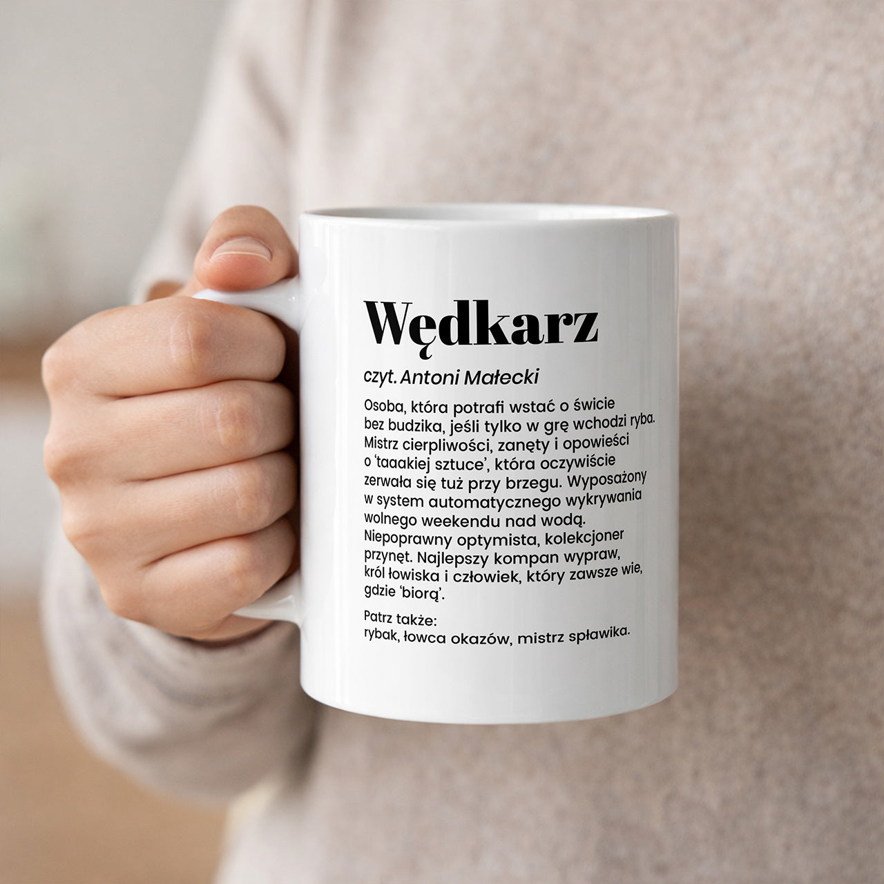 Personalizowany kubek dla wędkarza - definicja prezent dla wędkarza