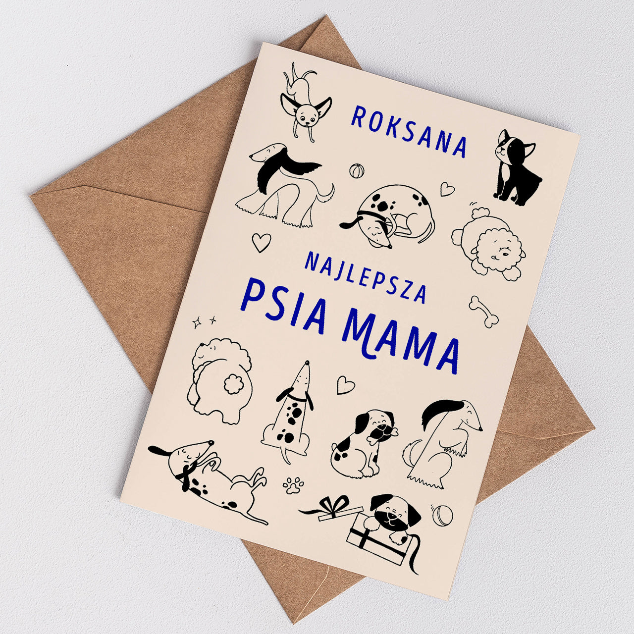 Kartka dla psiary - psia mama prezent dla psiary prezent dla psiej mamy