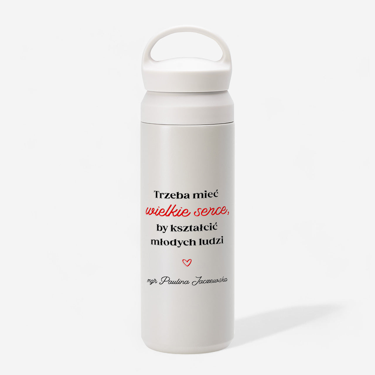 Termos personalizowany dla nauczyciela na koniec roku - wielkie serce termos na prezent dla nauczyciela   