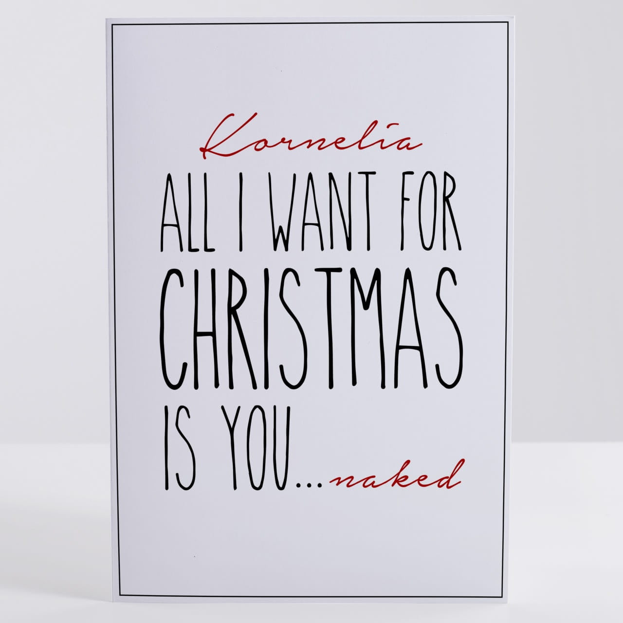 Kartka świąteczna dla ukochanej - All I want for christmas kartka na święta kartka Boże Narodzenie