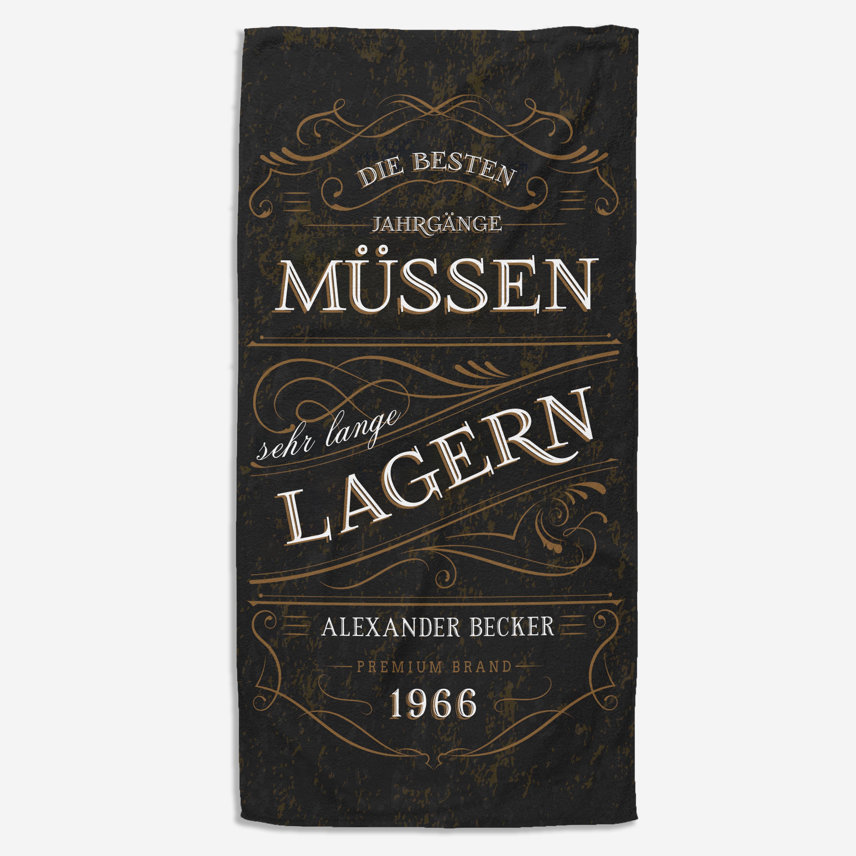 Handtuch mit originellem Aufdruck