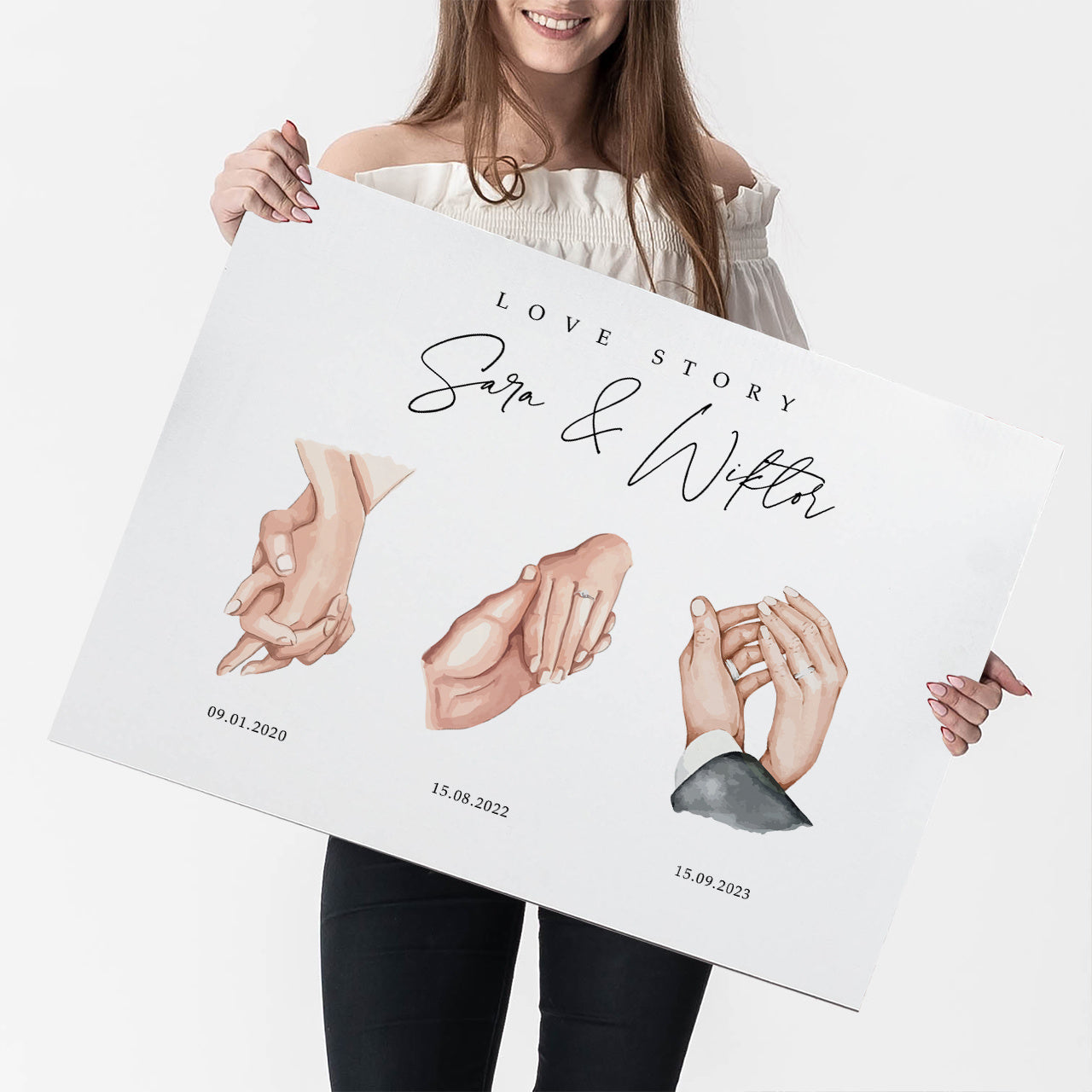 Kartka ślubna XXL - Love Story