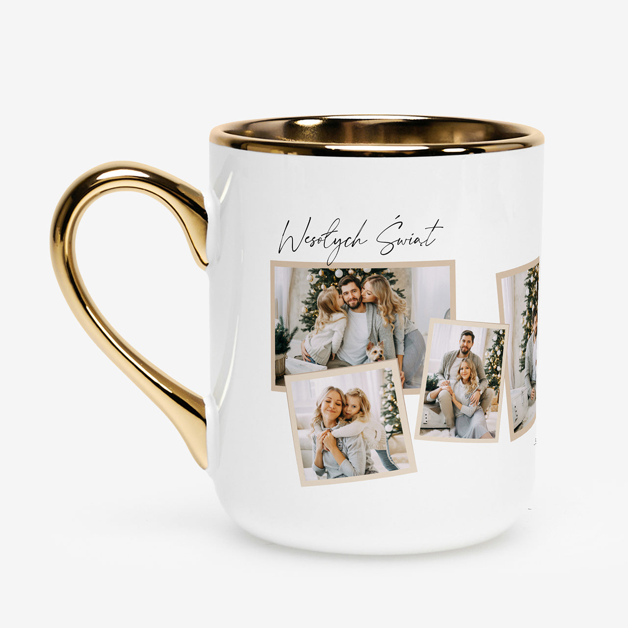 Personalizowany kubek świąteczny - Kolaż Zdjęć - prezent na święta ze zdjęciami świąteczny prezent dla rodziny