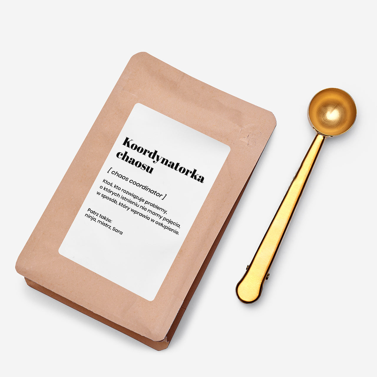 Kawa z miarką Koordynatorka Chaosu prezent dla koleżanki z pracy prezent dla kawosza