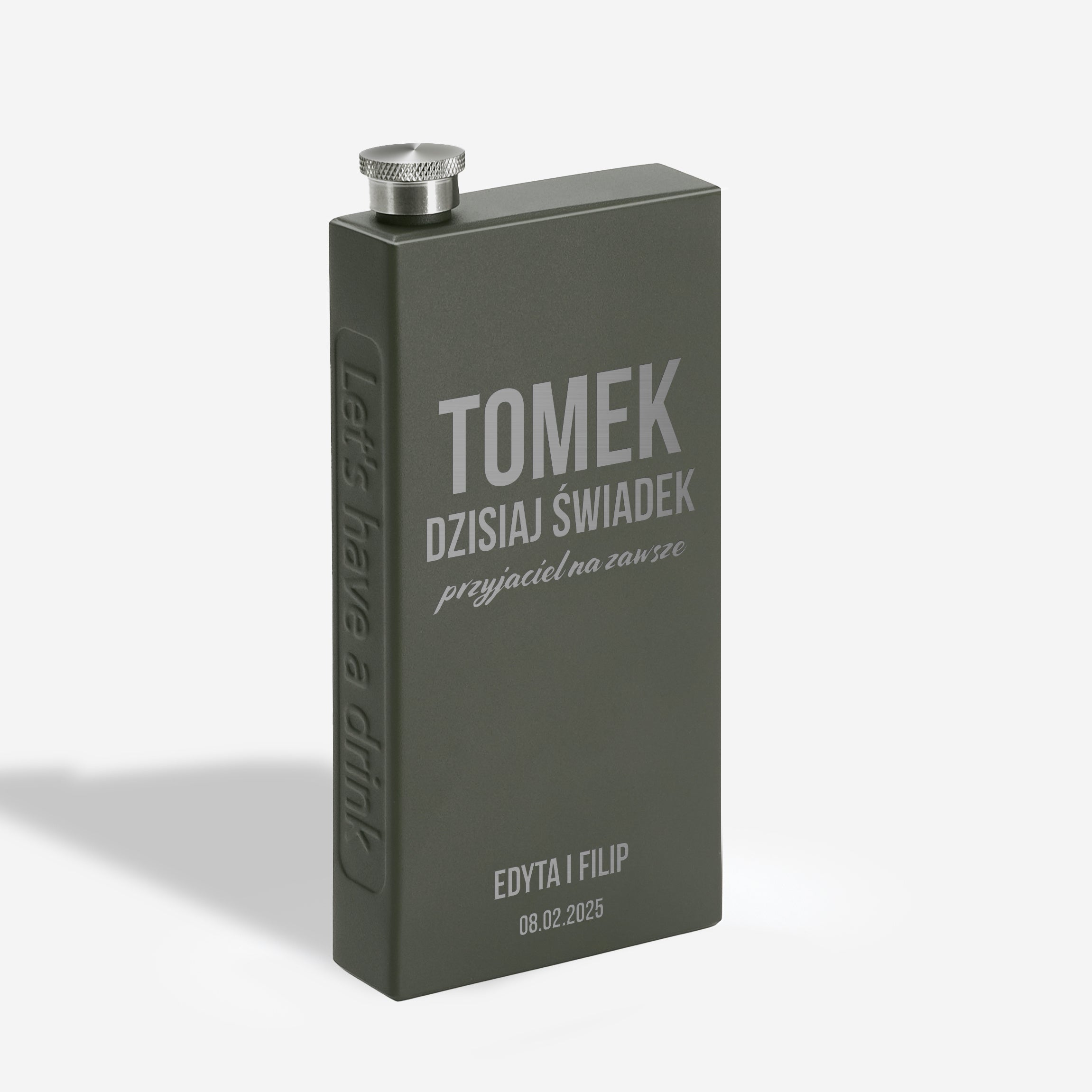 Piersiówka na podziękowanie dla świadka