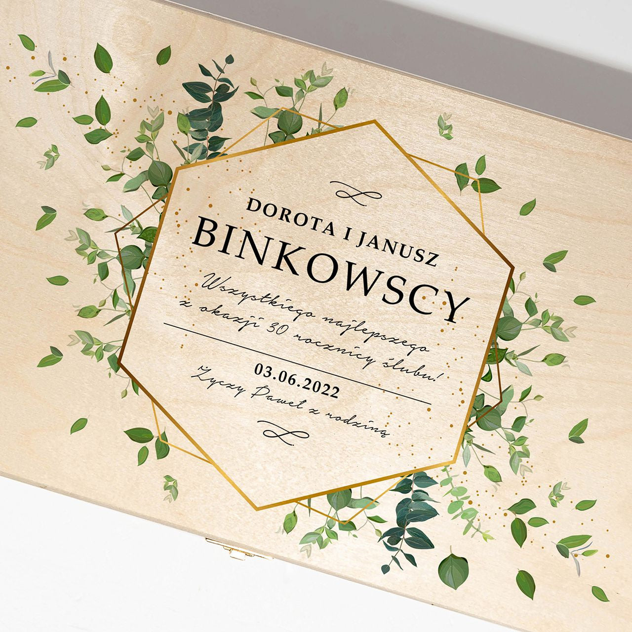 Skrzynka na wino z dedykacją - elegancki prezent na ślub prezent dla pary młodej prezent dla nowożeńców