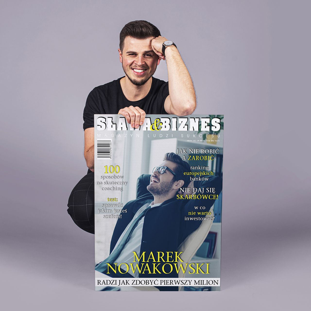 Duża kartka xxl dla kolegi z pracy ze zdjęciem