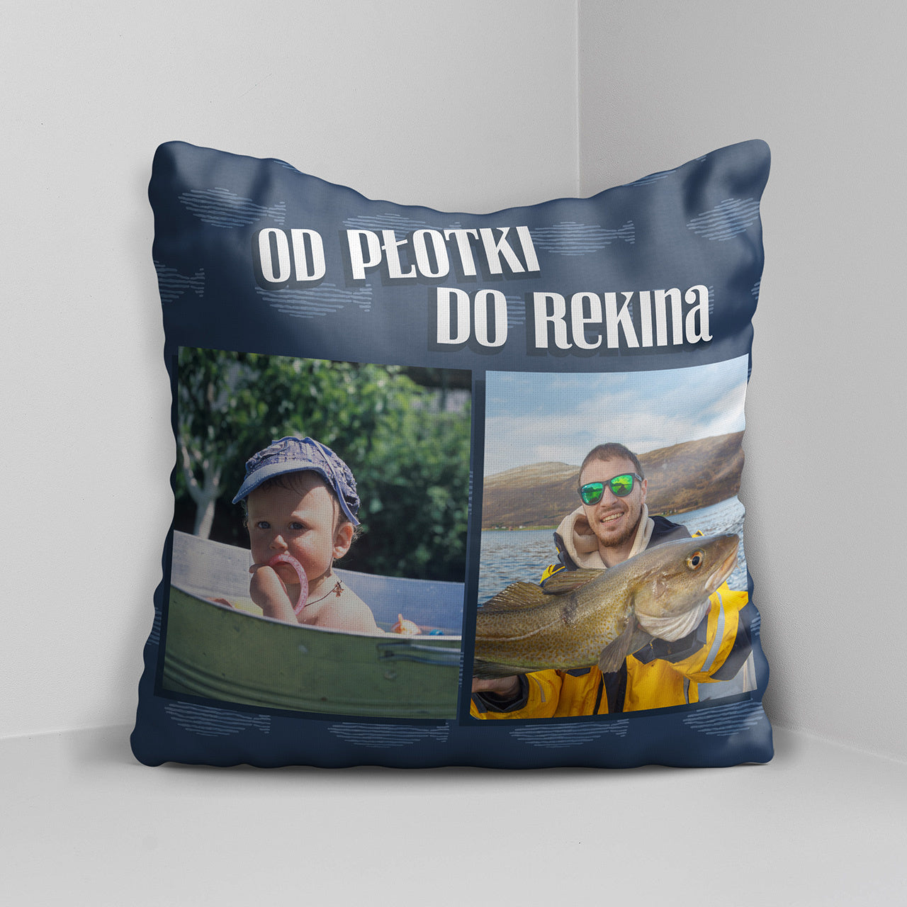 Personalizowana poduszka ze zdjęciem - prezent dla wędkarza