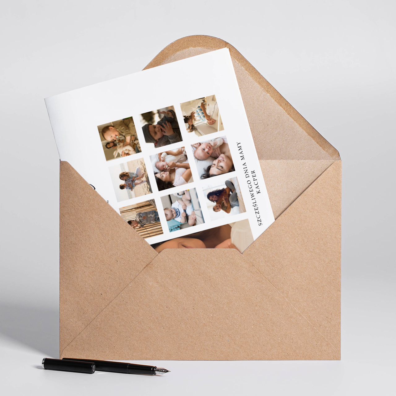 Personalizowana kartka XXL - prezent na Dzień Mamy - Kolaż Zdjęć