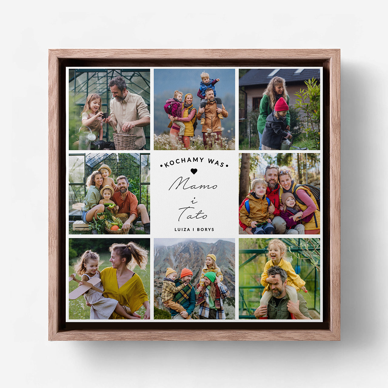 Zdjęcia na płótnie w ramie na prezent dla rodziców obraz dla rodziców personalizowany prezent dla rodziców