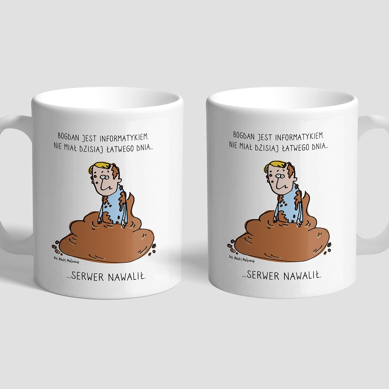 Śmieszny kubek dla programisty - Serwer Nawalił prezent dla programisty gadżet dla programisty