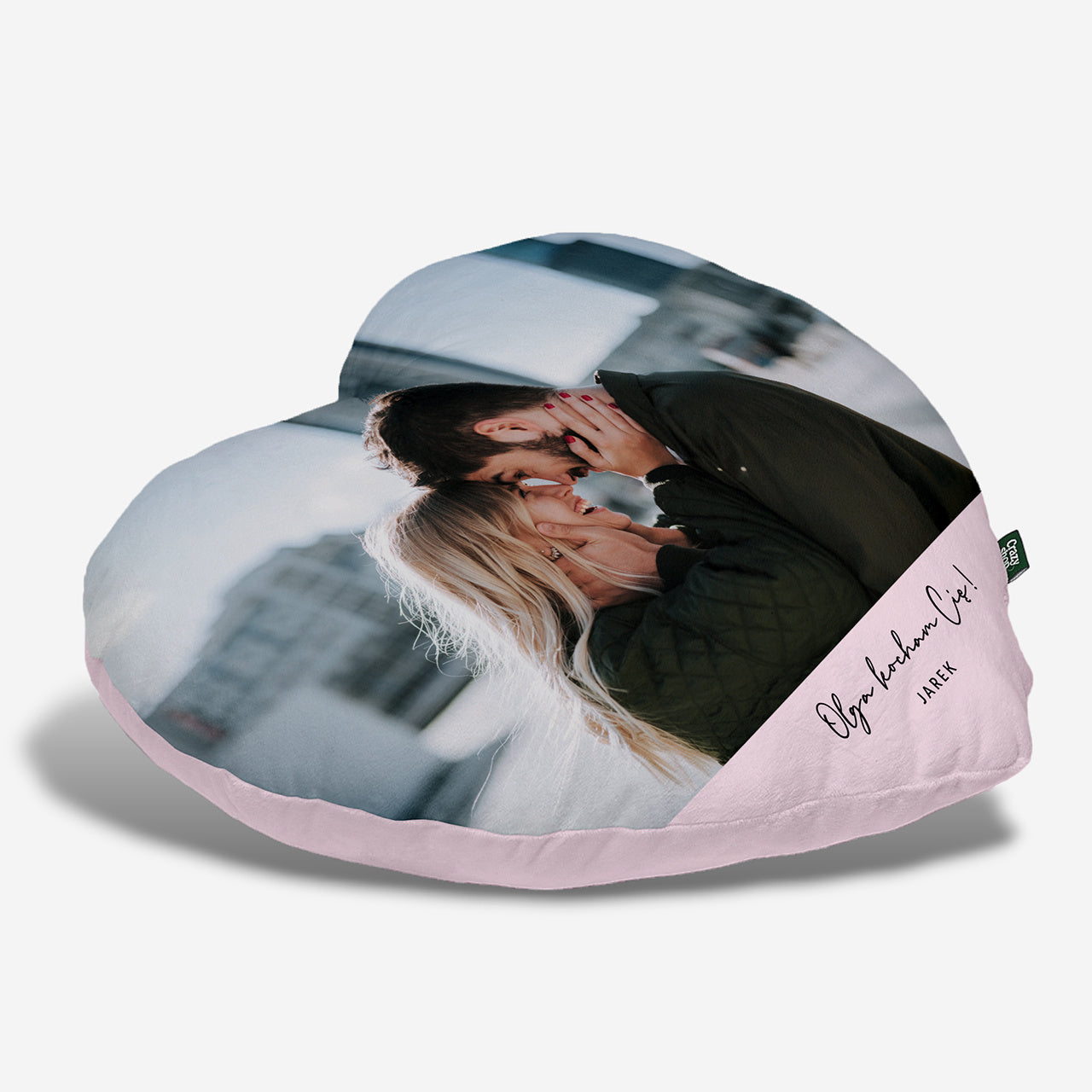 Poduszka w kształcie serca ze zdjęciem Dla niej