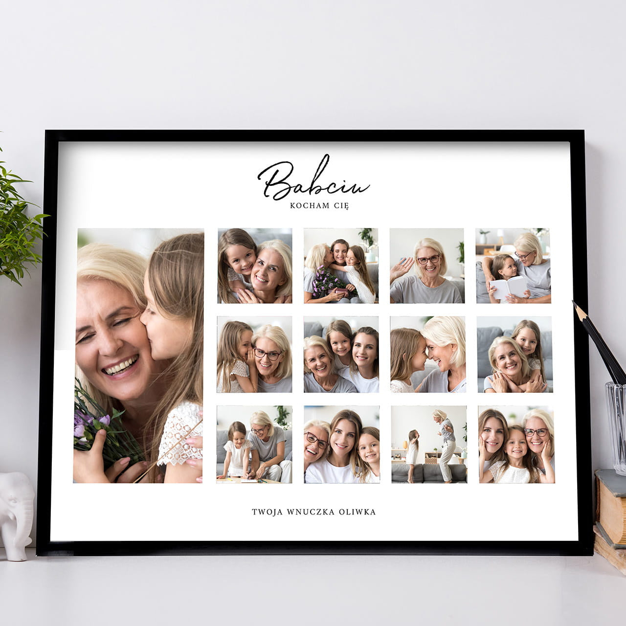 Plakat ze zdjęciami dla Babci plakat na Dzień Babci prezent dla babci prezent na Dzień Babci