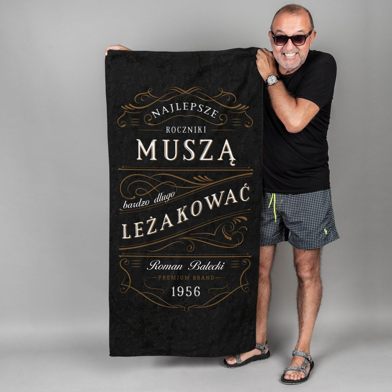 Ręcznik z oryginalnym nadrukiem - prezent dla miłośnika whisky prezent dla niego na urodziny
