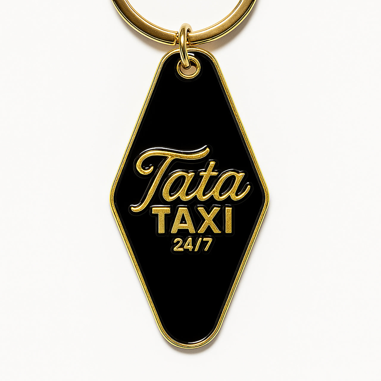 Metalowy brelok dla taty Tata Taxi - śmieszny upominek na Dzień Ojca