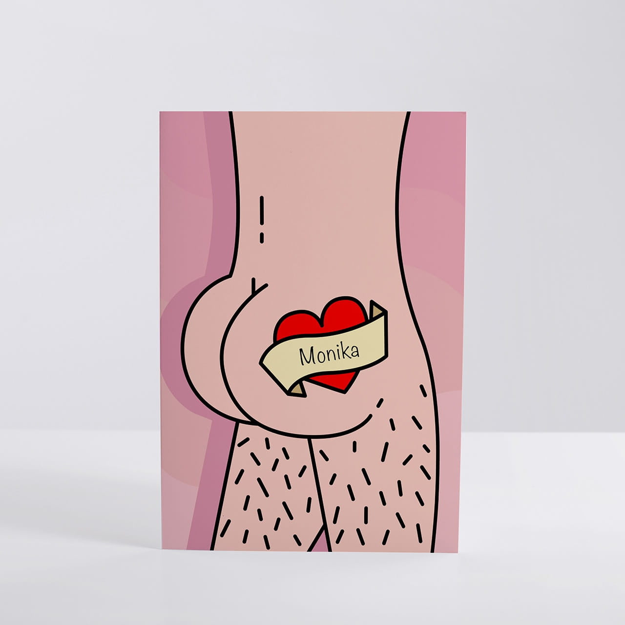 Śmieszna kartka walentynkowa dla niej - tatuaż