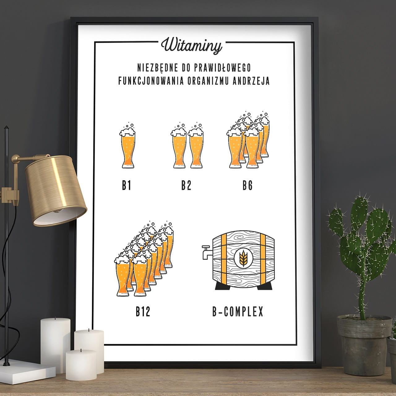 Personalizowany plakat - prezent dla piwosza plakat personalizowany prezent dla miłośnika piwa