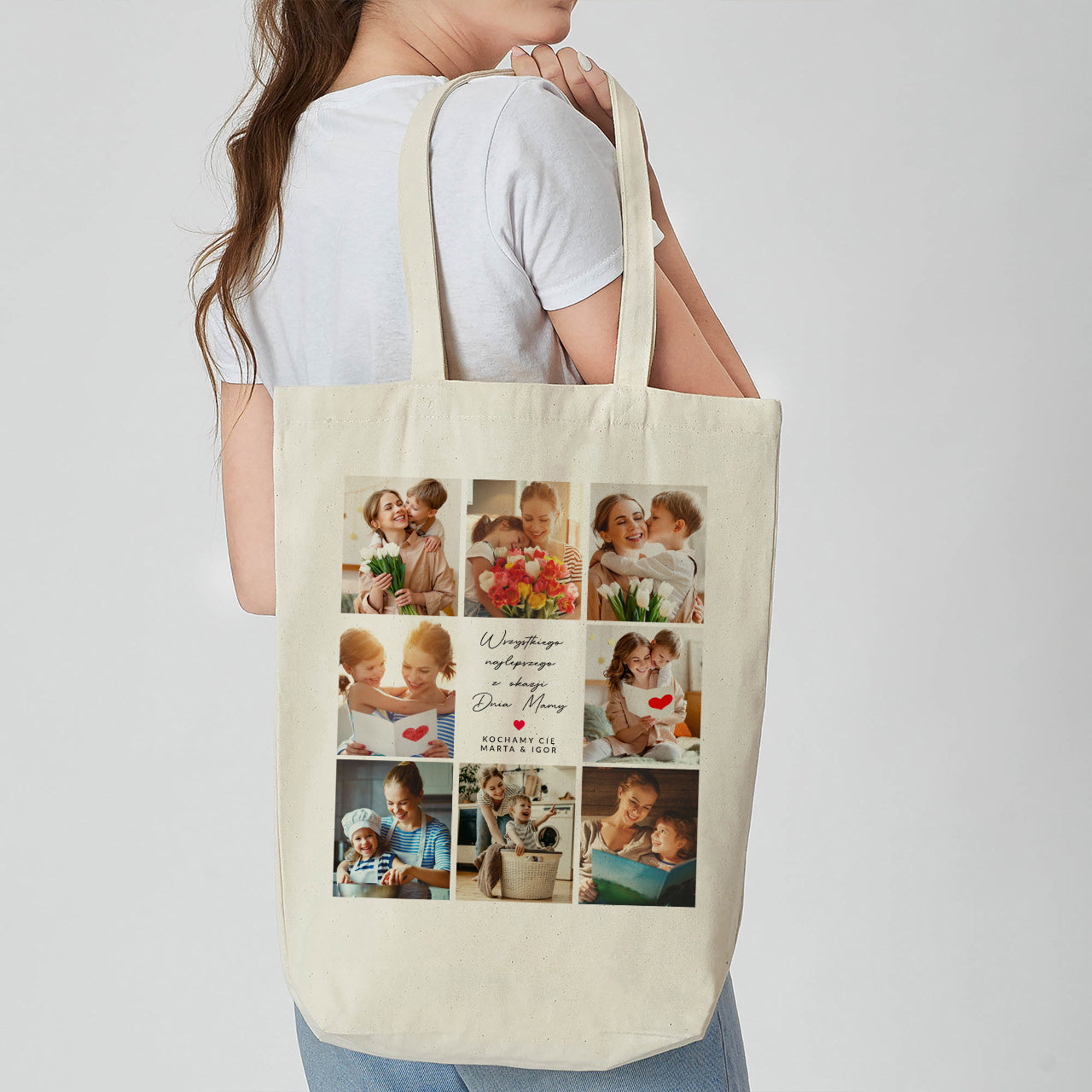 Torba ze zdjęciami na prezent z okazji Dnia Mamy torba na dzień mamy prezent na dzień mamy prezent dla mamy 