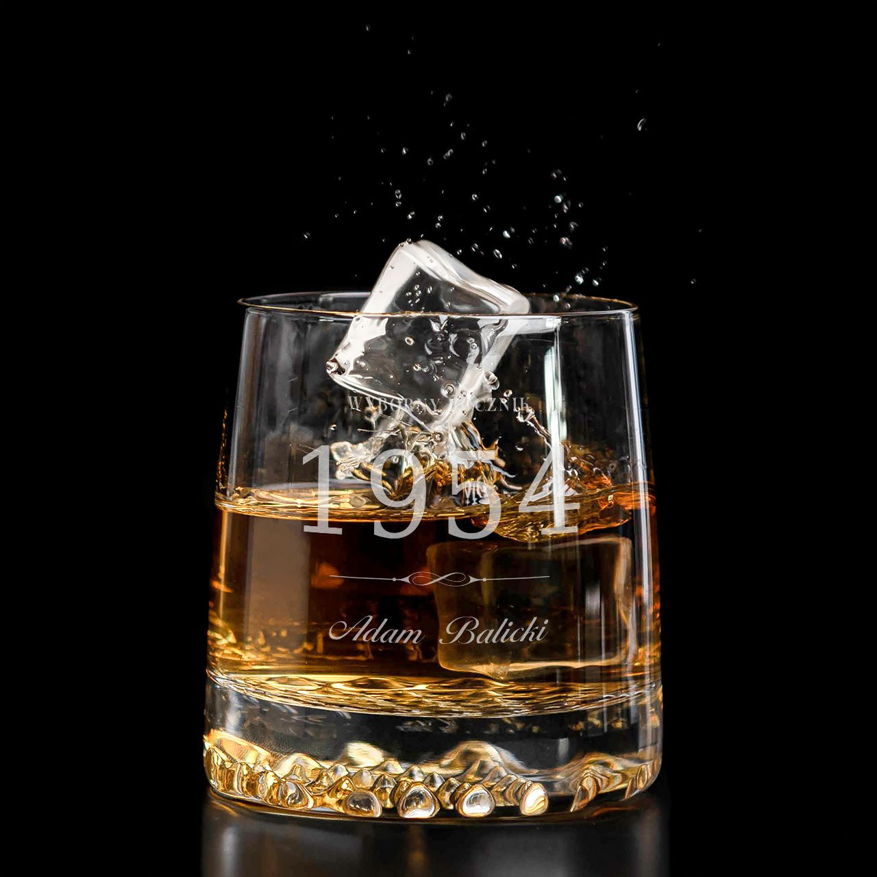 Szklanka do whisky z grawerem - Wyborny Rocznik - prezent urodzinowy dla niego