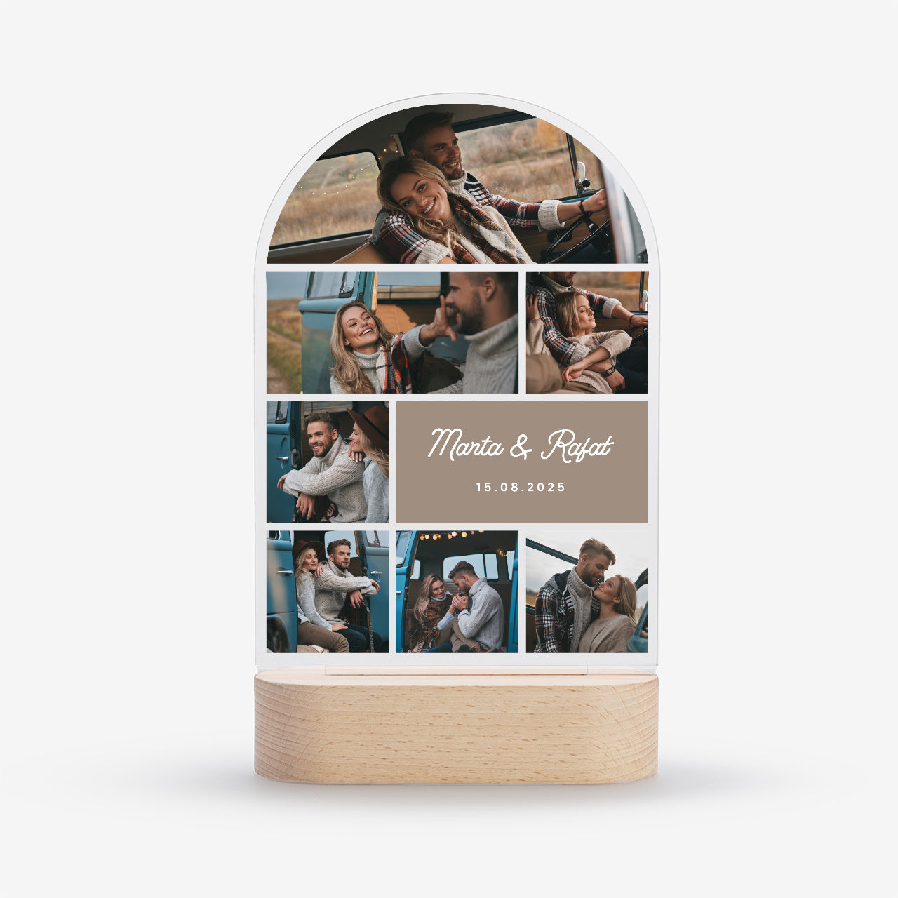 Ramka Led ze zdjęciami - Wspólne Chwile - prezent dla ukochanej romantyczny prezent dla ukochanej