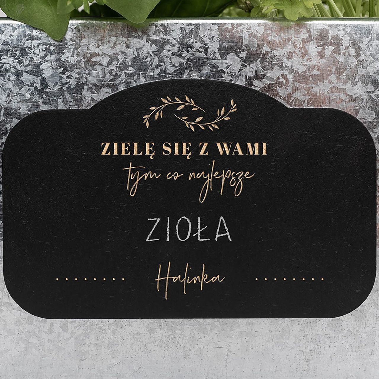 Metalowa skrzynka na zioła - Zielę się z Wami - prezent dla zielarki