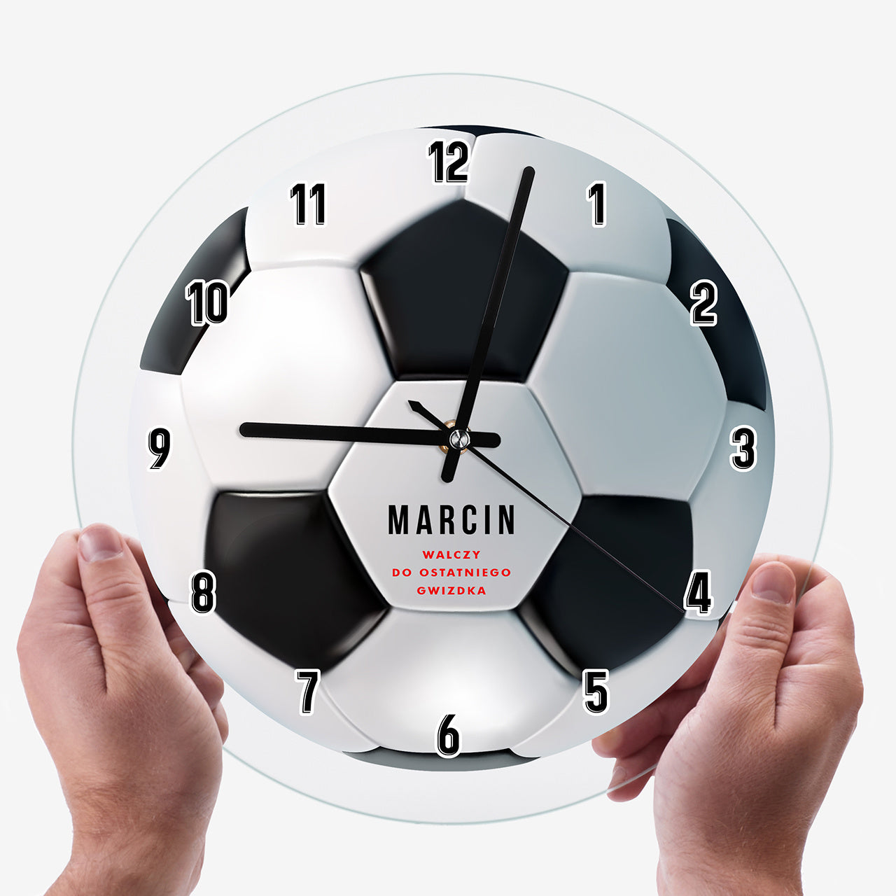 Ścienny zegar piłka - prezent dla młodego piłkarza zegar ścienny piłka nożna zegar ścienny piłka