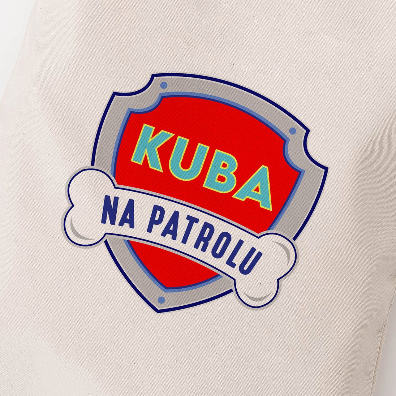 Personalizowany worek na kapcie do przedszkola - na patrolu
