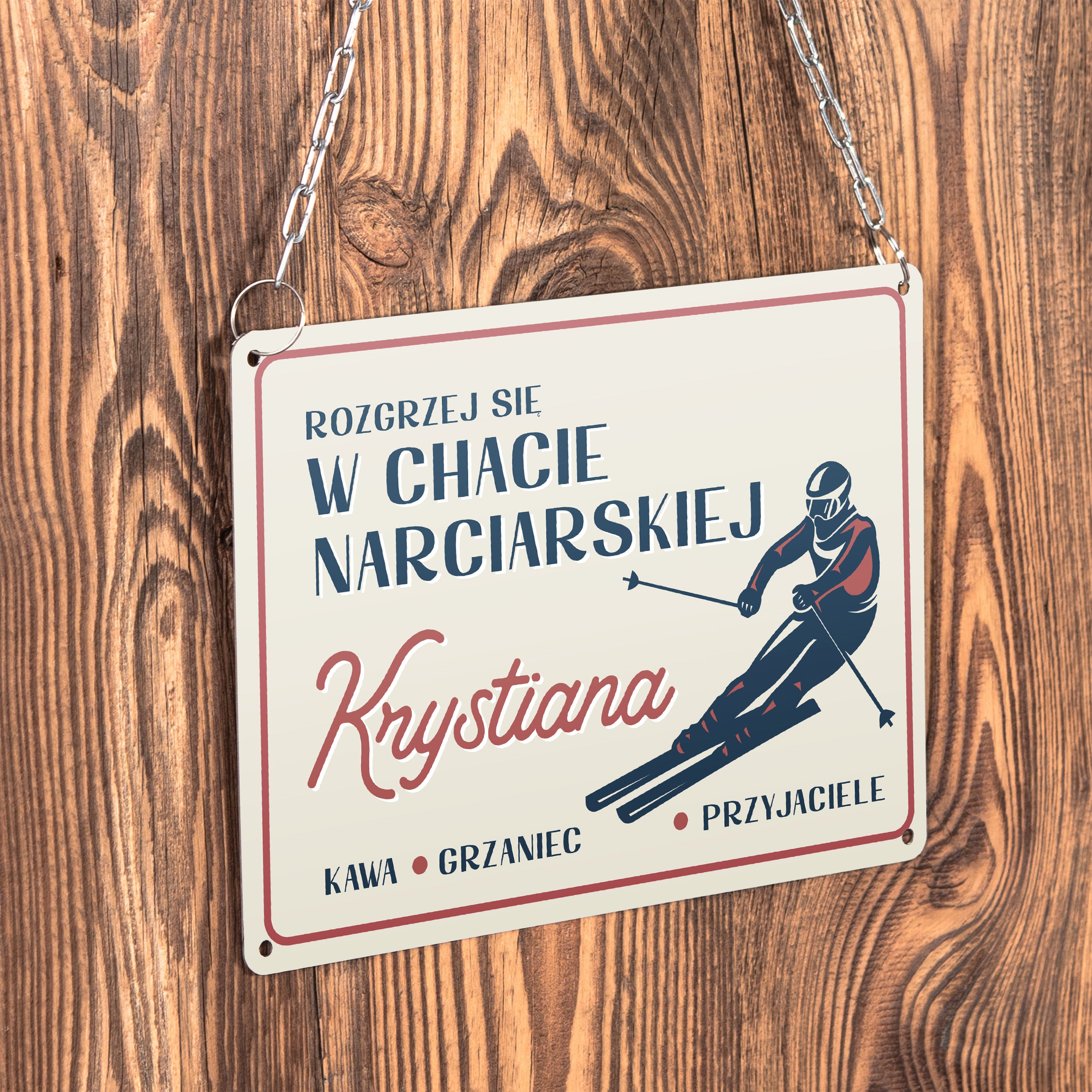 Tabliczka na prezent dla narciarza tabliczka personalizowana tabliczka metalowa prezent dla miłośnika gór