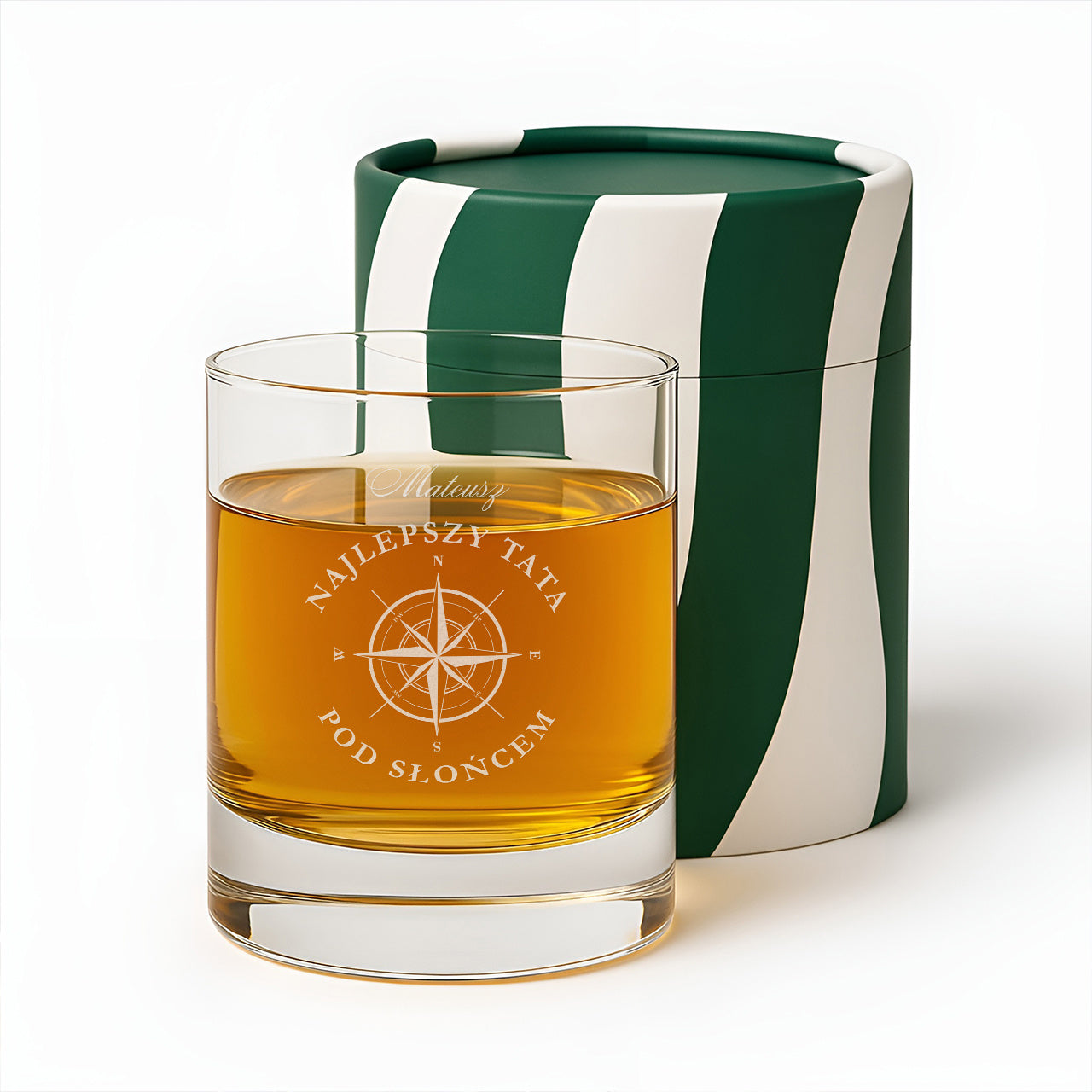 Personalizowana szklanka do whisky - prezent dla taty podróżnika