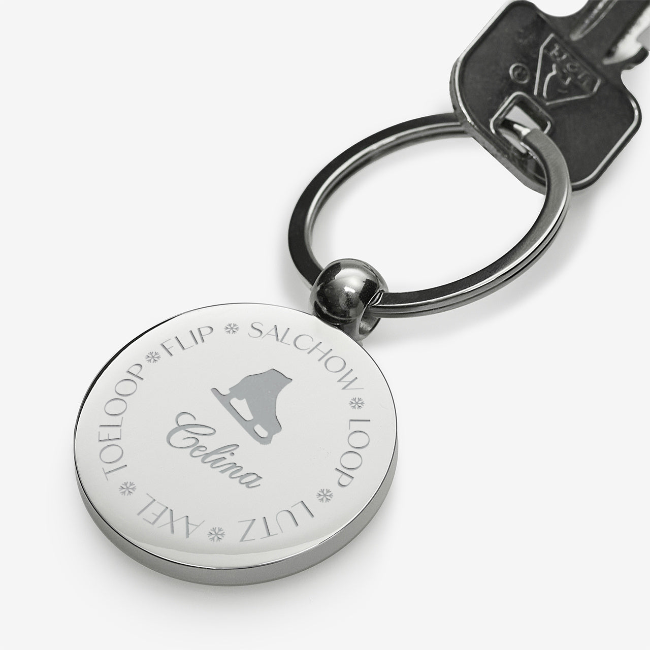 Brelok dla łyżwiarki personalizowany brelok z grawerem dla łyżwiarki