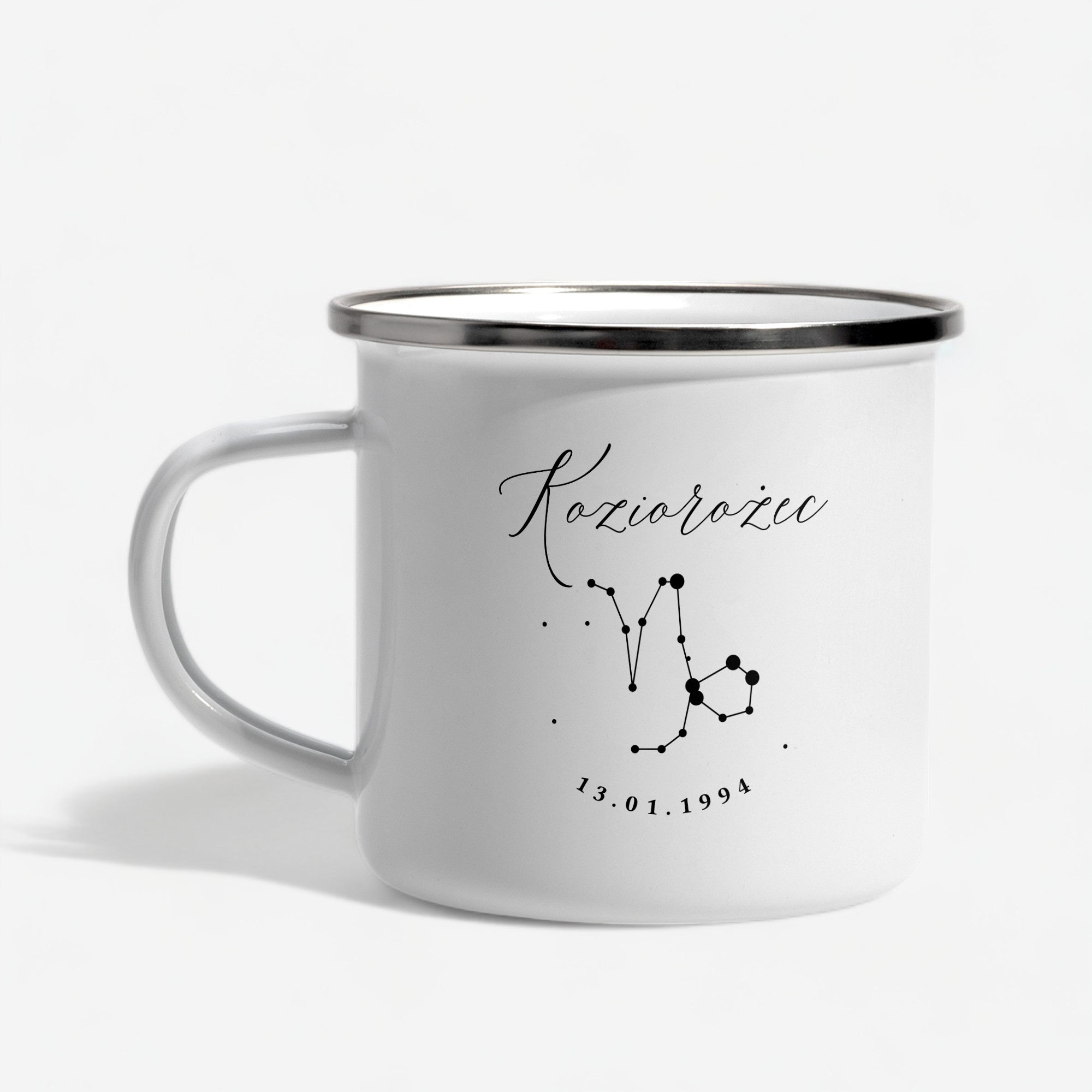 Kubek emaliowany ze znakiem zodiaku - strzelec