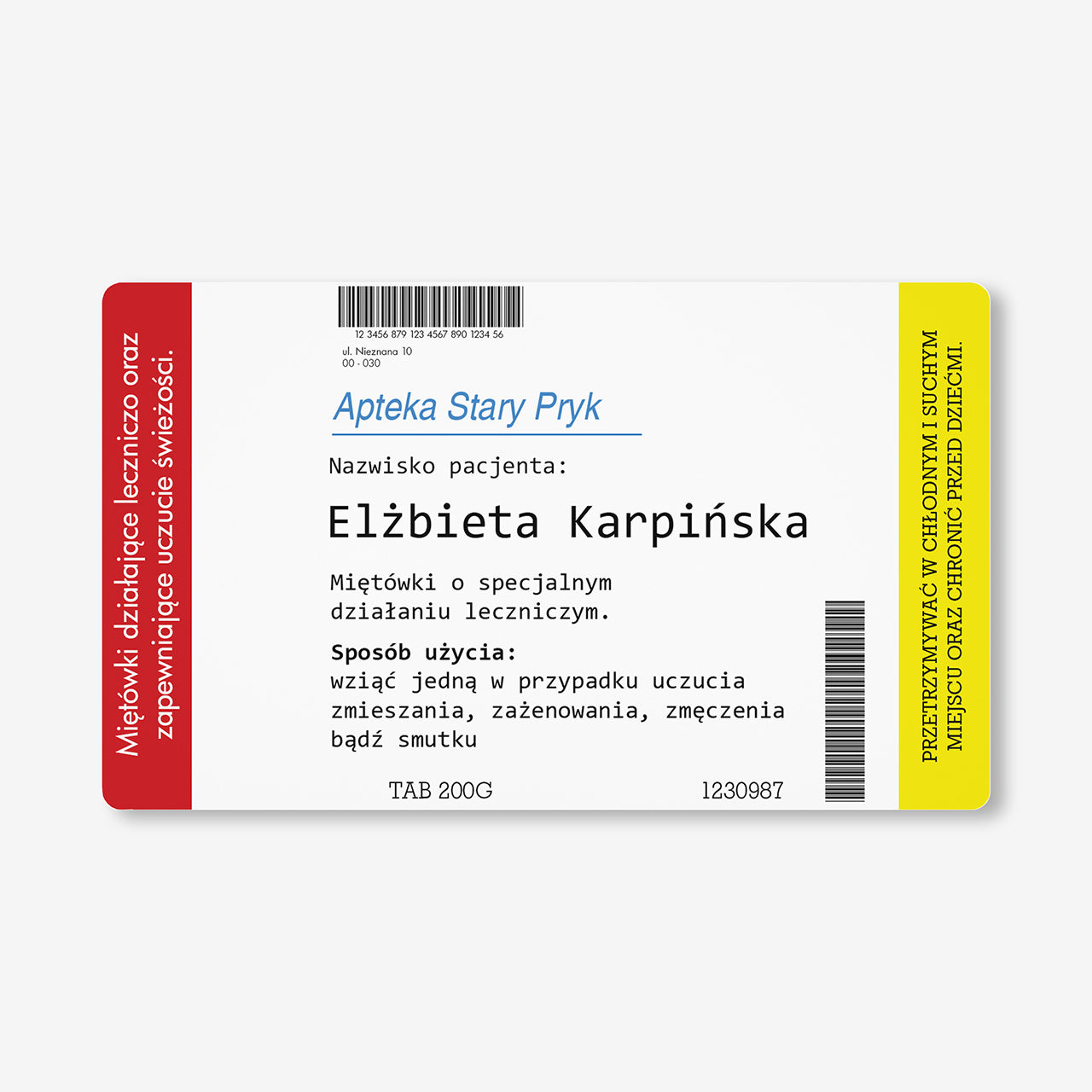 Pojemnik na cukierki z personalizowaną etykietą - śmieszny prezent urodzinowy pojemnik na słodycze