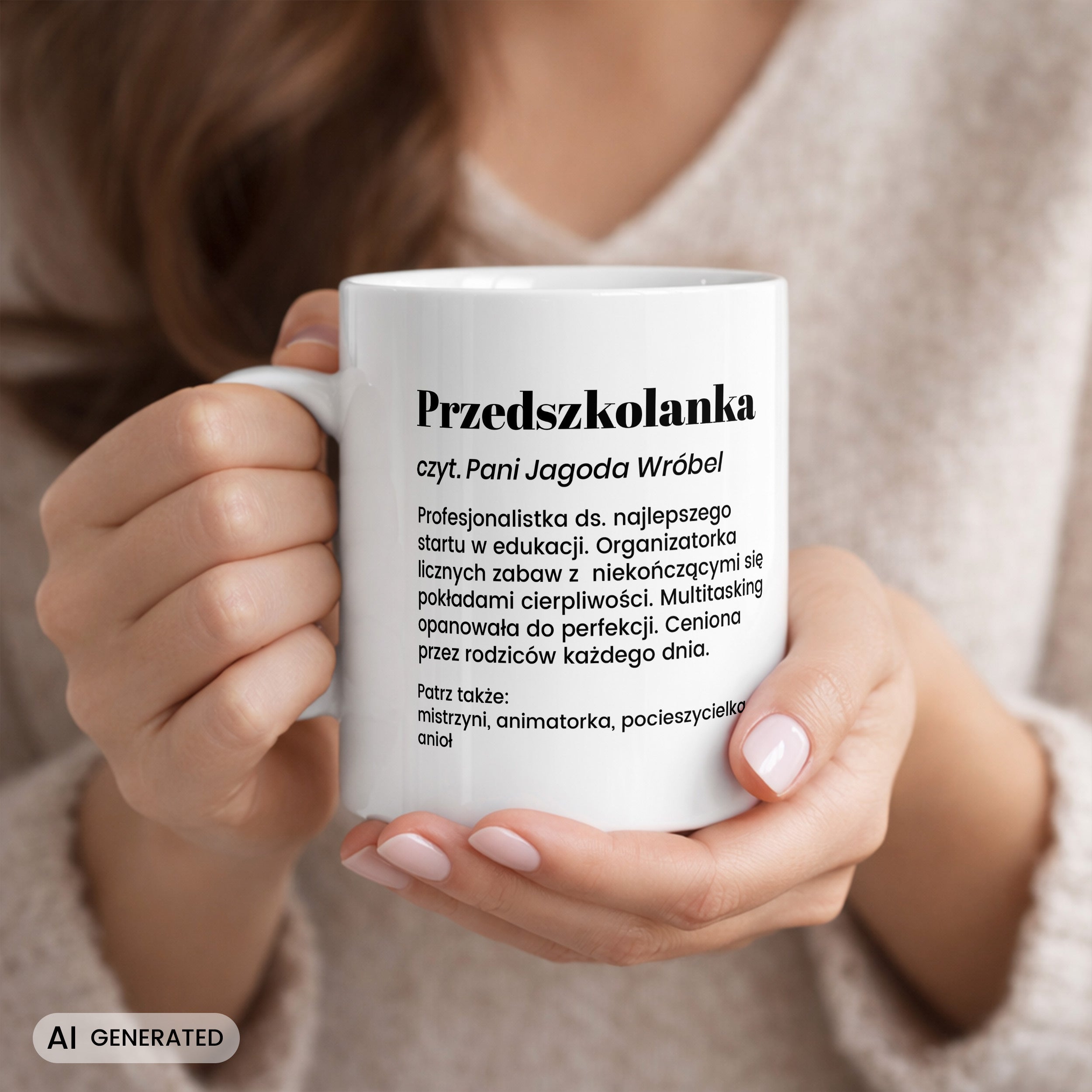 Śmieszny kubek dla przedszkolanki - prezent na zakończenie przedszkola 