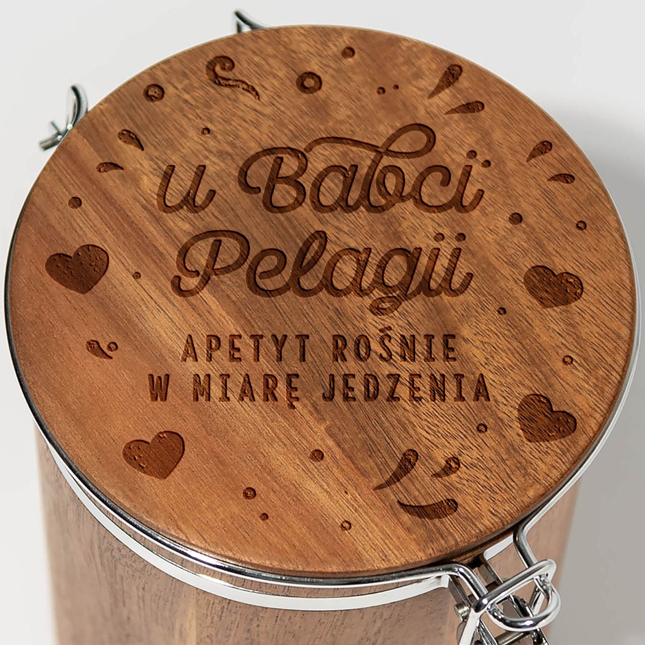 Grawerowana puszka na prezent dla babci