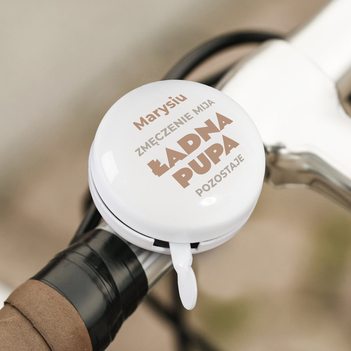 Damski dzwonek rowerowy ze śmiesznym nadrukiem