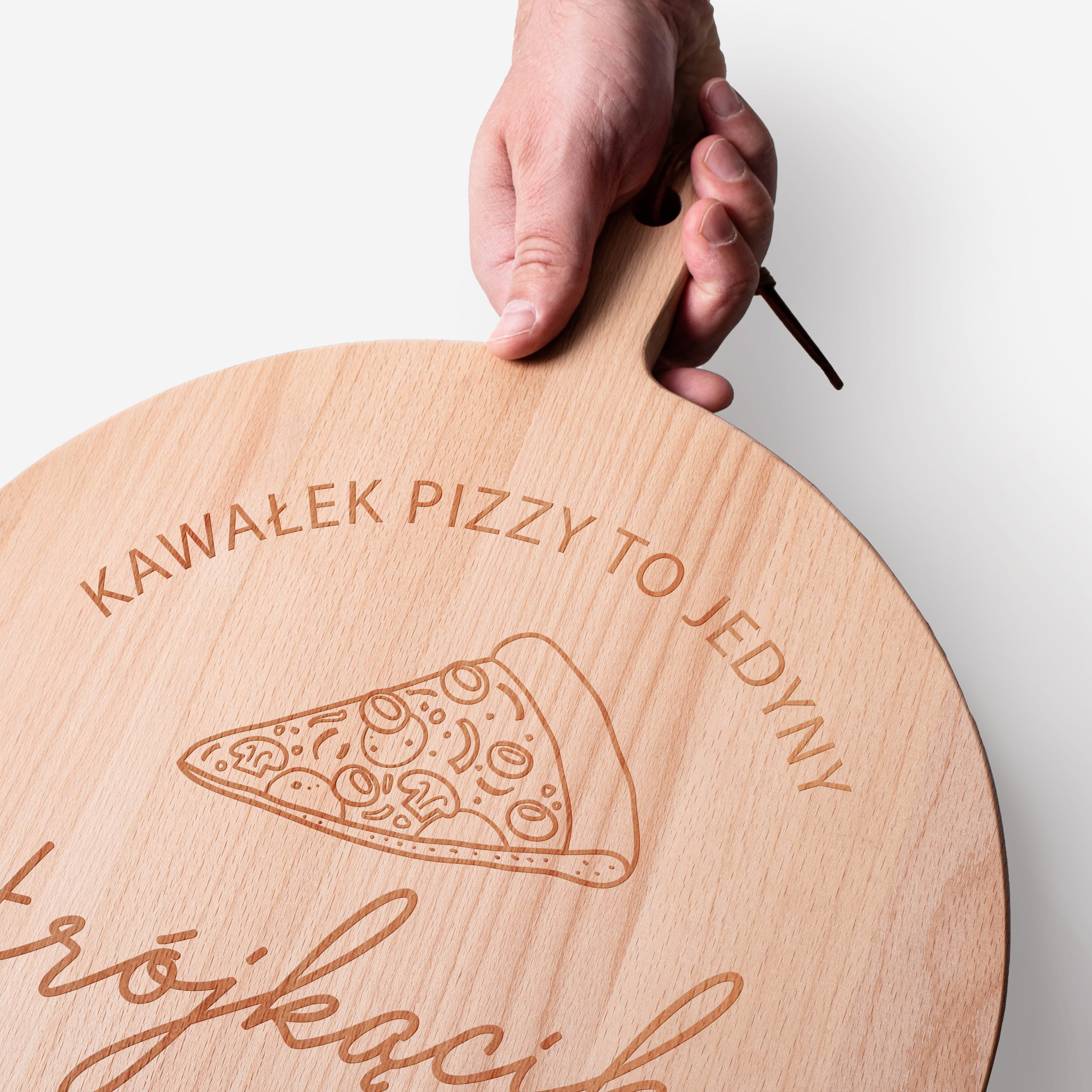 Drewniana deska do pizzy - śmieszny prezent dla faceta