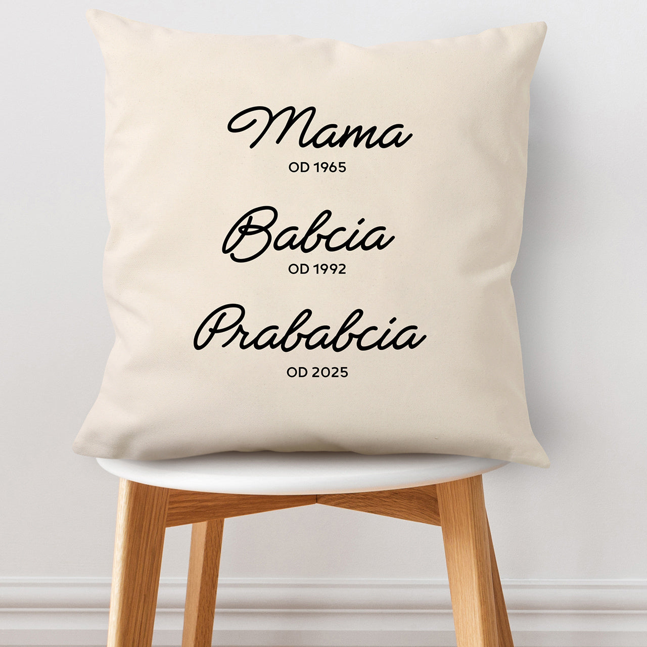 Personalizowana poduszka dla prababci - wyjątkowy prezent prezent dla prababci sentymentalny prezent