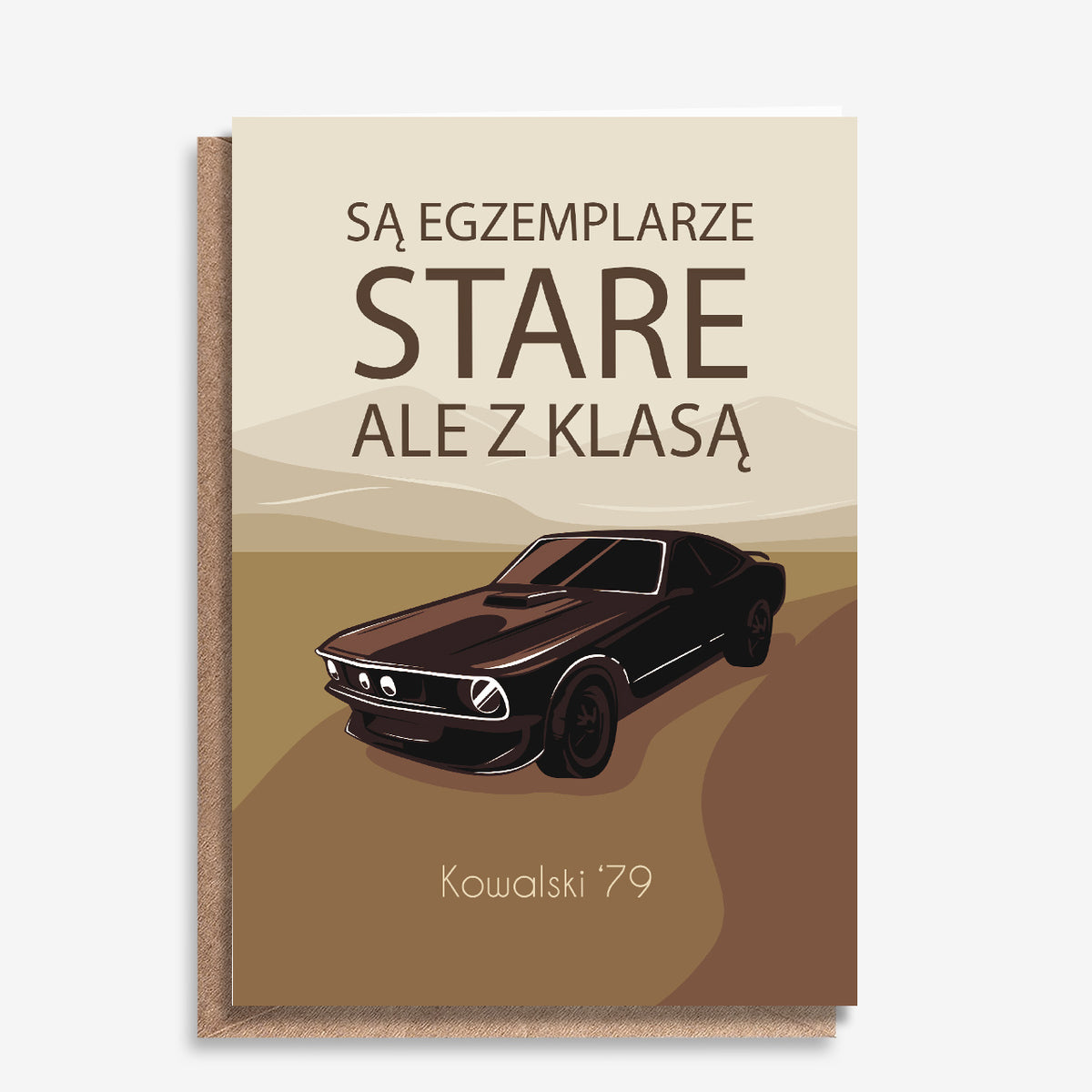 Kartka na urodziny dla fana motoryzacji