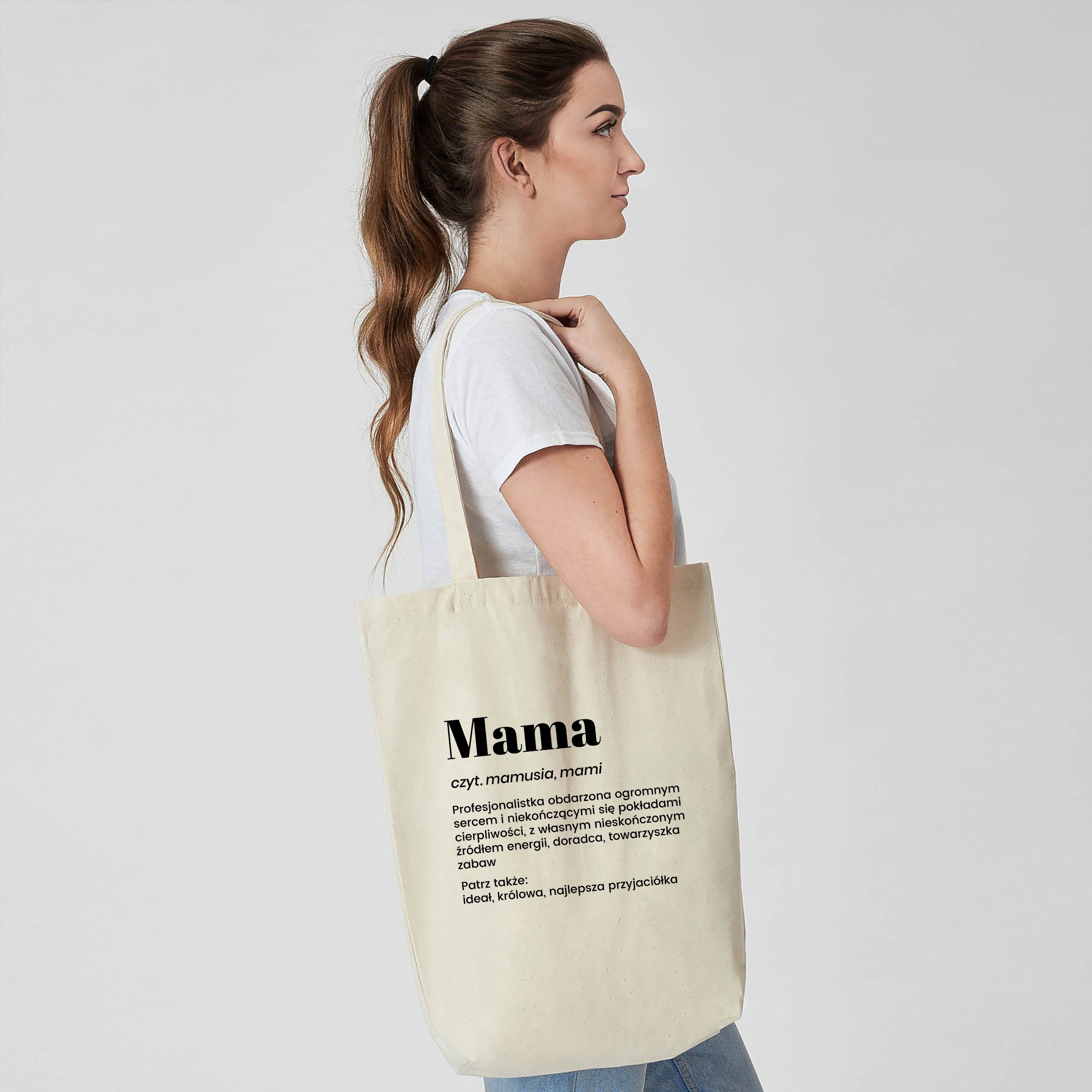 Personalizowana torba bawełniana - praktyczny prezent dla mamy torba dla mamy torba na dzień mamy 