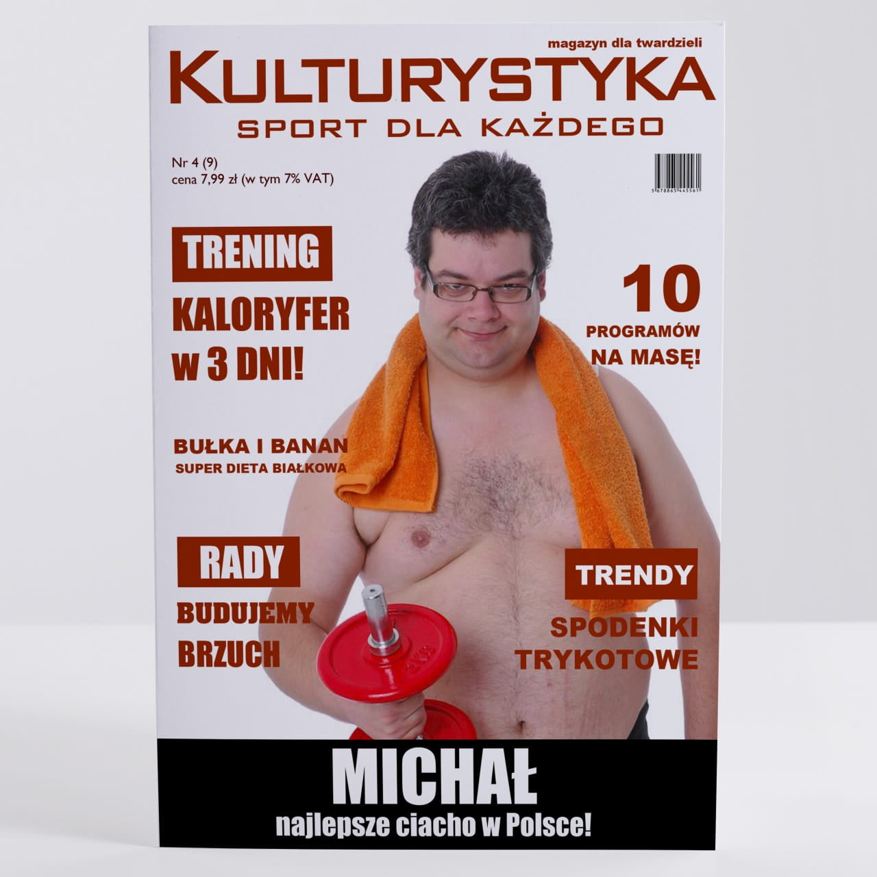 Śmieszna kartka dla kulturysty - magazyn
