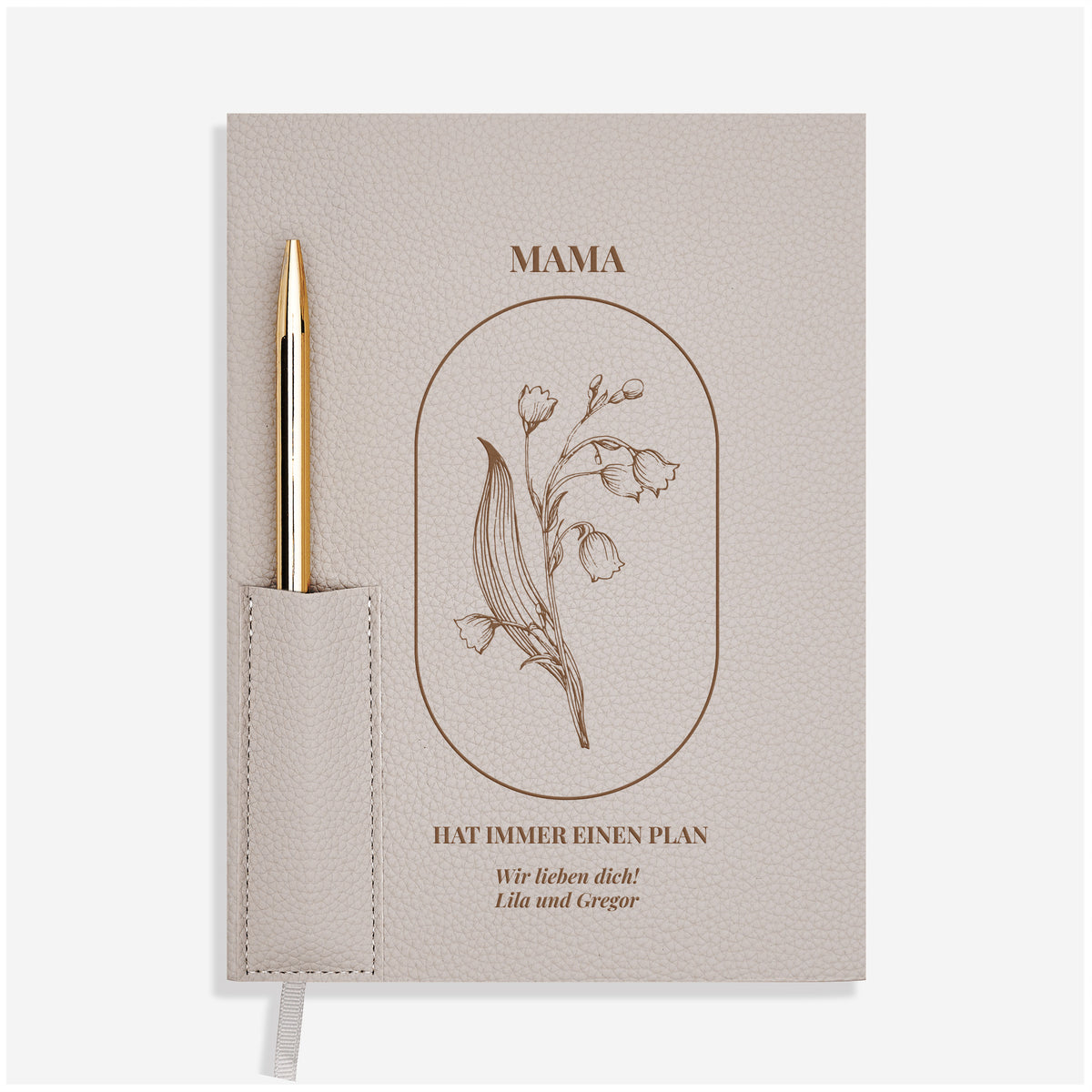 Personalisierter MAMA-PLANER mit Kugelschreiber
