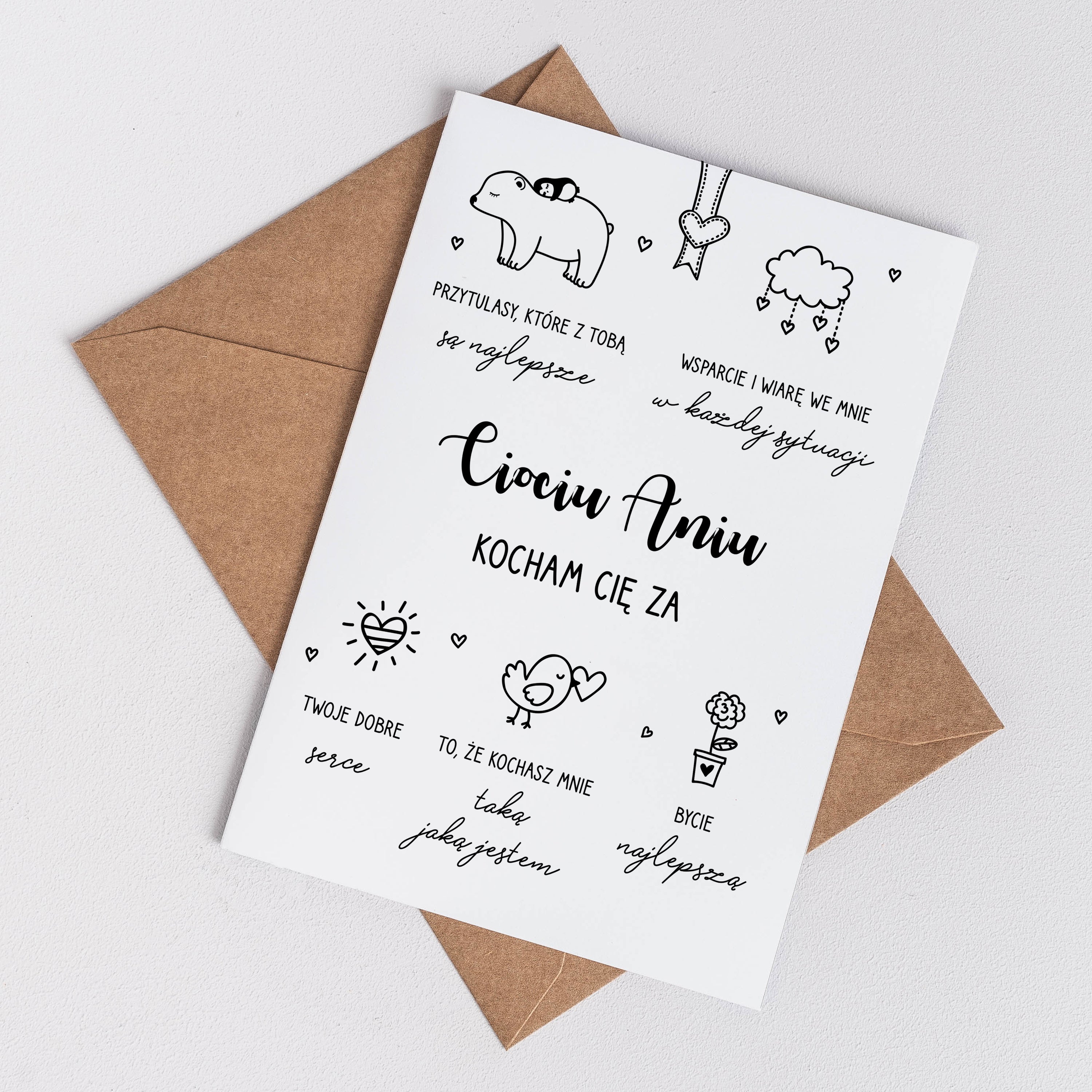 Personalizowana kartka dla cioci 