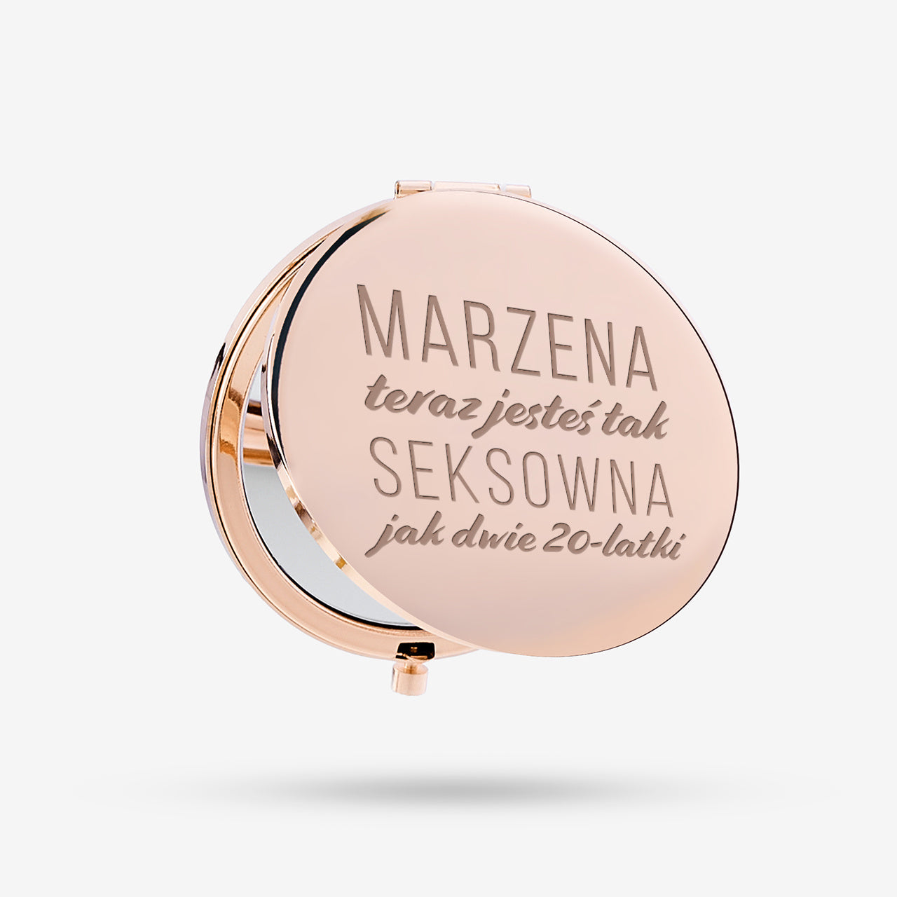 Lusterko grawerowane - śmieszny prezent na 40 dla kobiety